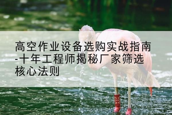 禹城剪叉式升降机厂家-高空作业设备选购实战指南-十年工程师揭秘厂家筛选核心法则