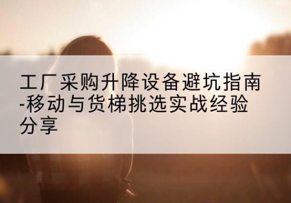禹城移动式升降机怎么选-工厂采购升降设备避坑指南-移动与货梯挑选实战经验分享