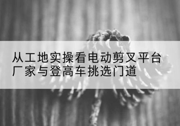 禹城电动剪叉升降平台厂家-从工地实操看电动剪叉平台厂家与登高车挑选门道